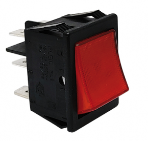Conmutador Rojo 30x22mm 230V Bipolar