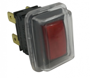 Interruptor Bipolar Rojo 230V 13x18mm