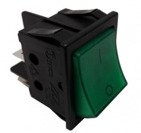 Interruptor Verde 30x22mm 230V Bipolar