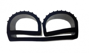 Burlete 45x20mm Perfil Goma Negro (1m)