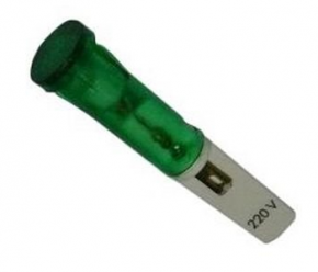 Piloto Verde 10mm 230V Faston