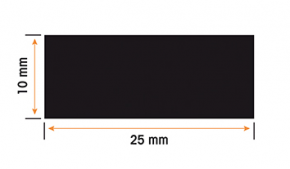 Burlete Adhesivo 25x10mm Caucho ESPONJOSO(1m)