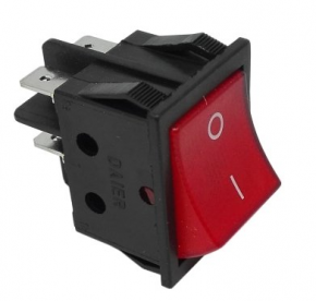 Pulsador Rojo 30x22mm 230V Bipolar