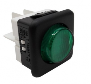 Piloto Verde 25x25mm 230V