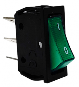 Interruptor Verde Unipolar 230V 16A 30x11mm