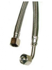 Manguera Flexible Inox 2.5m Acodada 3/8x3/8
