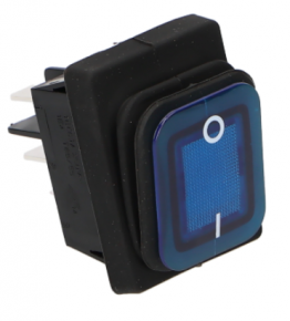 Interruptor Bipolar 230V 16A 30x22mm Azul