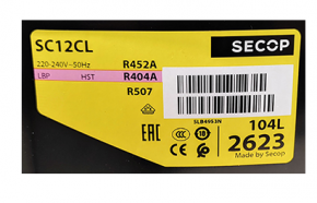 Compresor SC12CL R-404A 3/8HP 50Hz