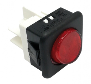 Interruptor Rojo 25x25mm 230V 16A